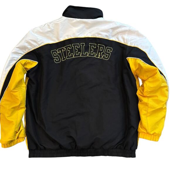 NFL Pittsburgh Steelers Vintage Reversible Fleece Jacket Block Men's Large - Picture 2 of 9